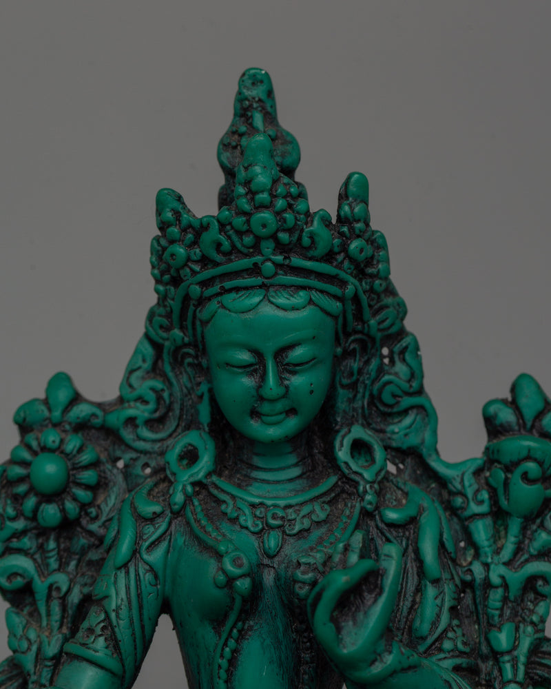 Tibetan Buddhist Green Tara Statue | Meditation and Spiritual Spaces