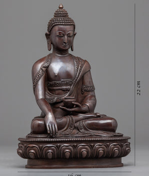 Historical Buddha Shakyamuni Statuette for Meditation | Himalayan Spiritual Buddhist Artwork