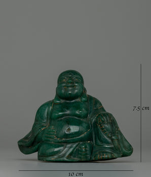 Jade Laughing Buddha Statue | Hand-Carved Original Jade Stone Art Work