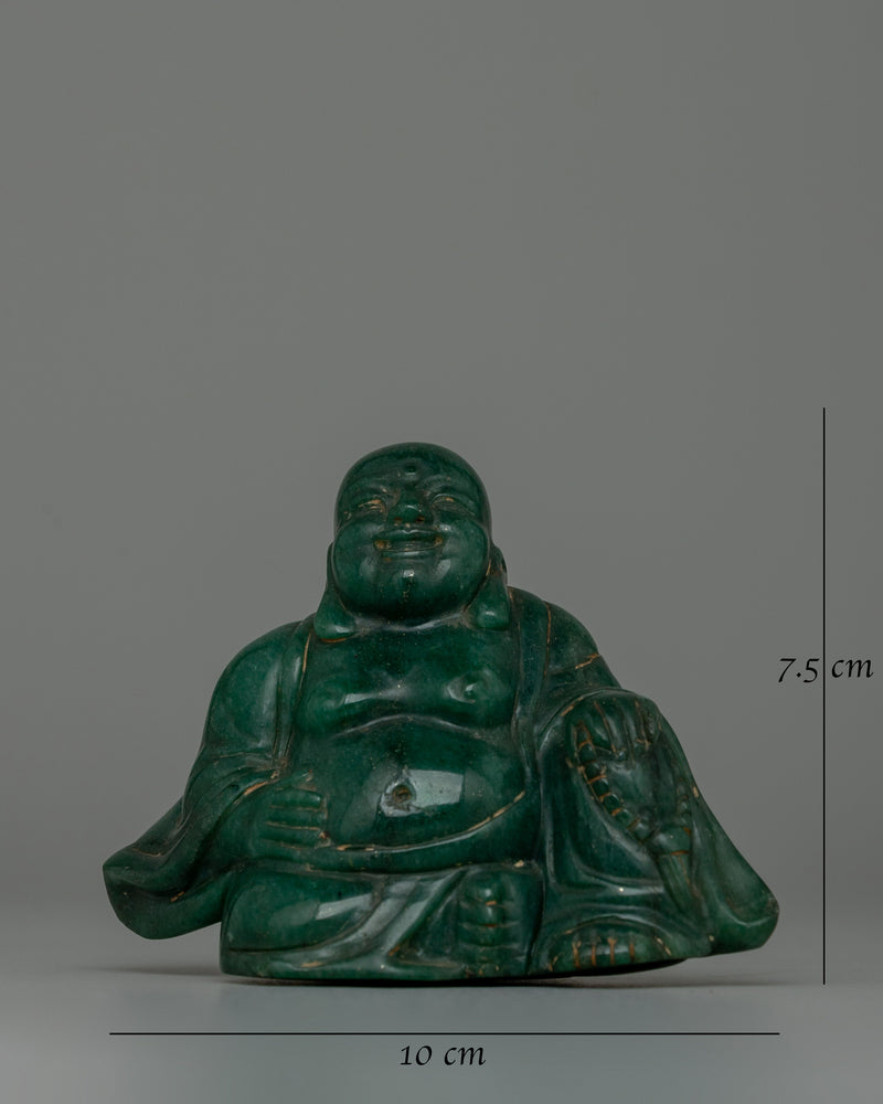 Jade Laughing Buddha Statue | Hand-Carved Original Jade Stone Art Work