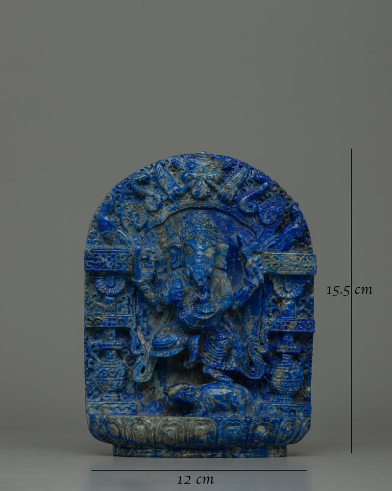 Lapis Lazuli Ganesha Statue | Intricate Details on Original Stone