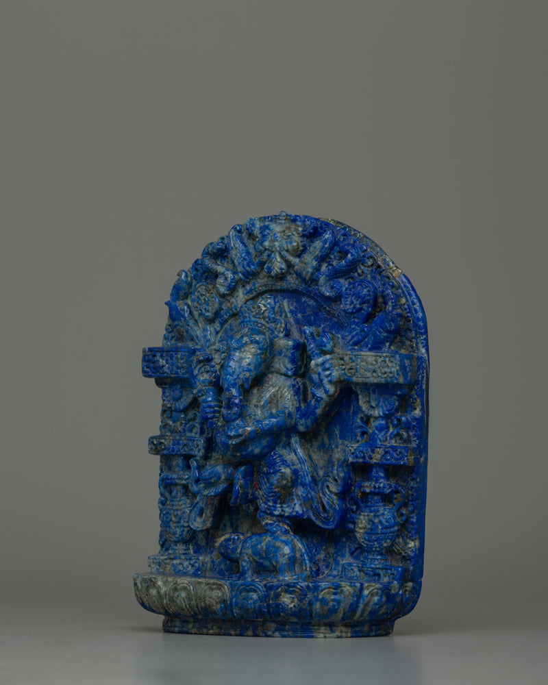 Lapis Lazuli Ganesha Statue | Intricate Details on Original Stone