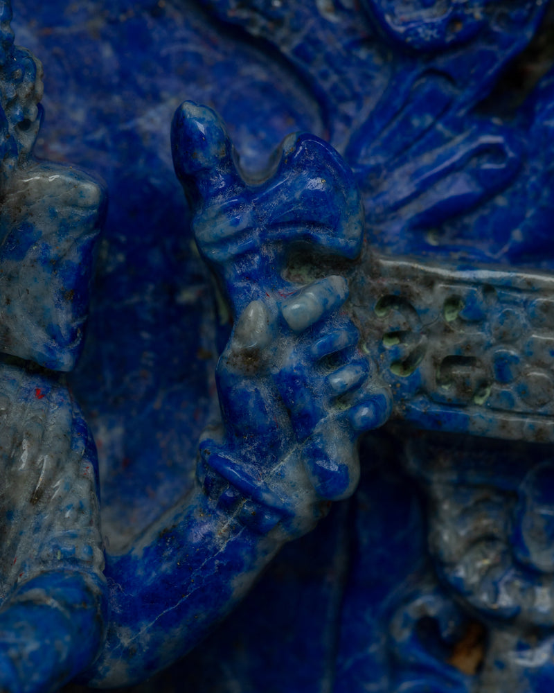 Lapis Lazuli Ganesha Statue | Intricate Details on Original Stone