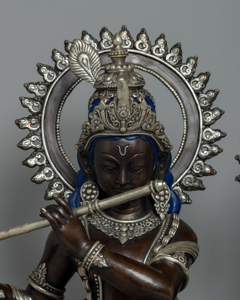 Statue of Lord Krishna and Radha | Divine Love Embodied in Krishna Radha Sculpture