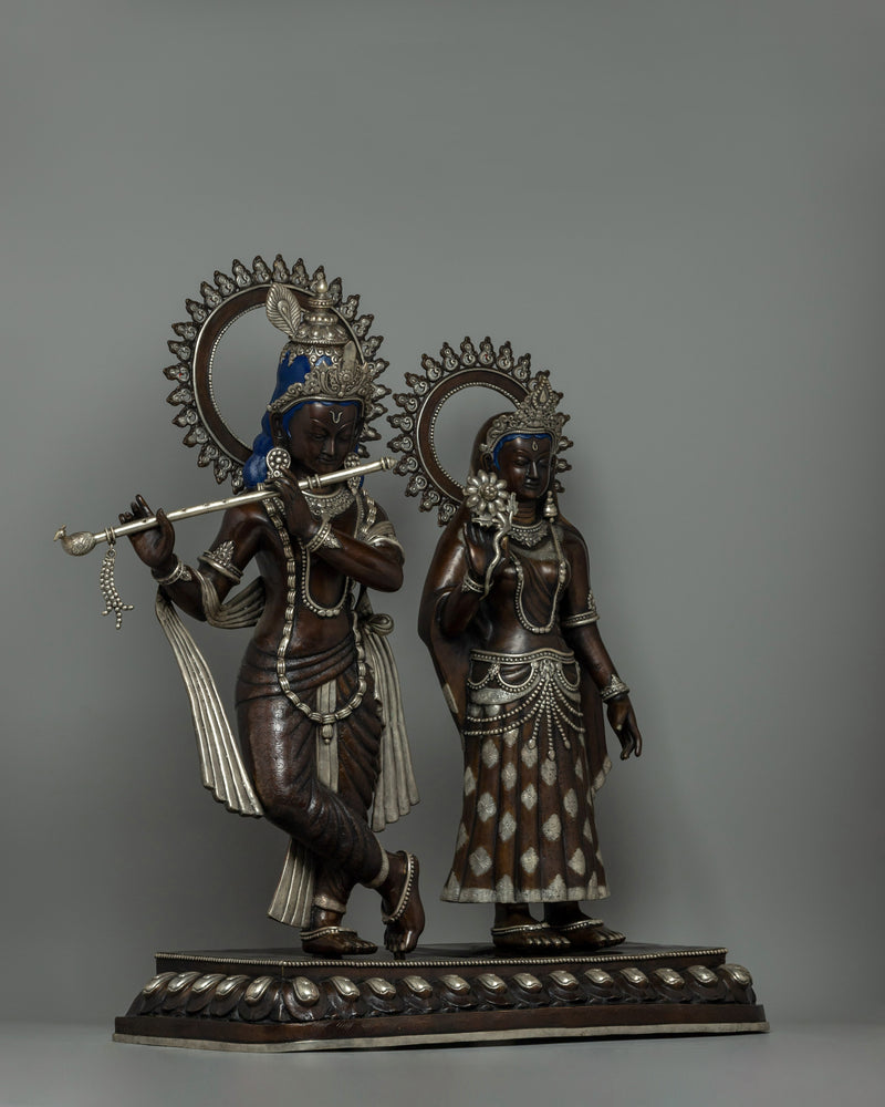 Statue of Lord Krishna and Radha | Divine Love Embodied in Krishna Radha Sculpture