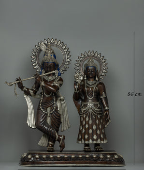 Statue of Lord Krishna and Radha | Divine Love Embodied in Krishna Radha Sculpture