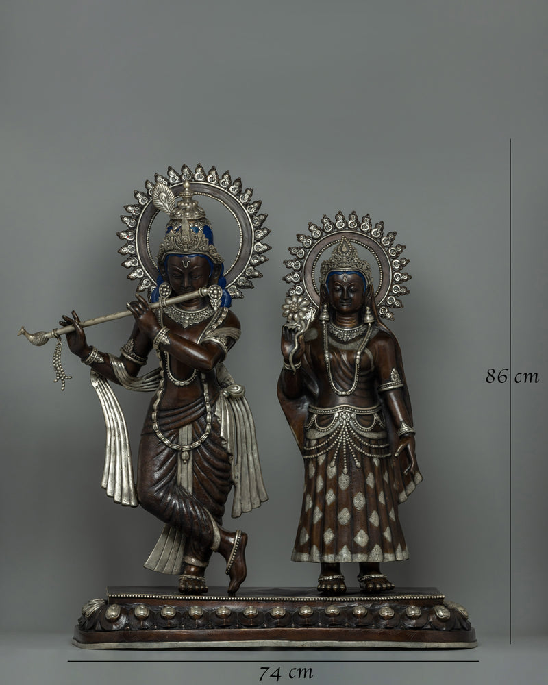 Statue of Lord Krishna and Radha | Divine Love Embodied in Krishna Radha Sculpture