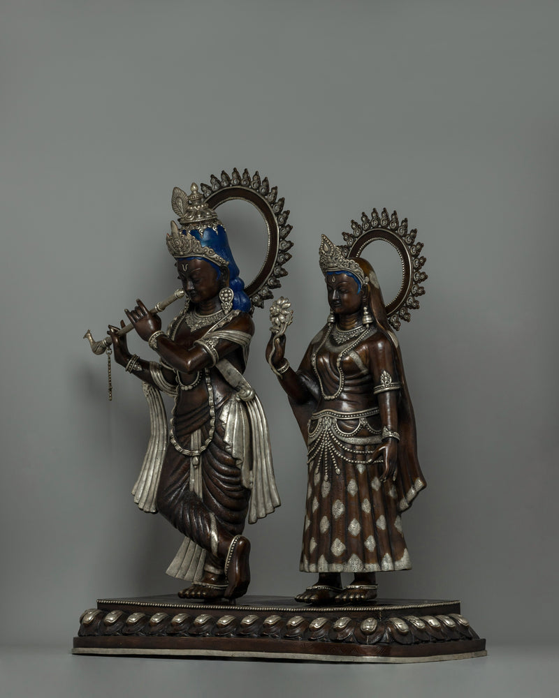 Statue of Lord Krishna and Radha | Divine Love Embodied in Krishna Radha Sculpture