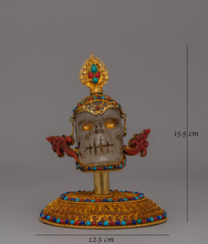 Handcrafted Buddhist Skull Head | Perfect Spiritual Decor Piece