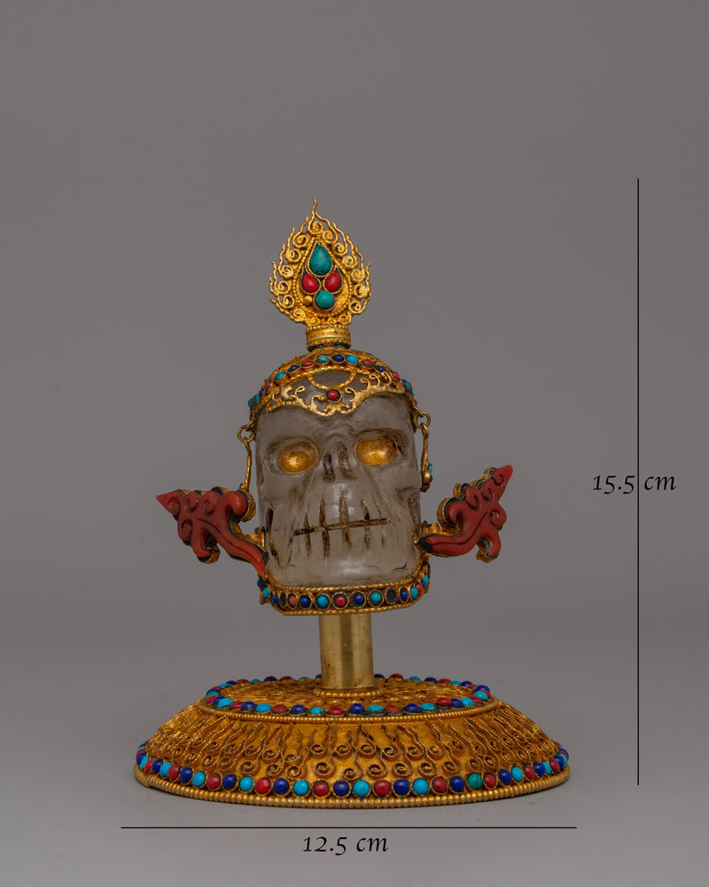 Handcrafted Buddhist Skull Head | Perfect Spiritual Decor Piece