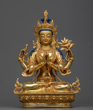 4-arms-chenrezig-buddha-sculpture