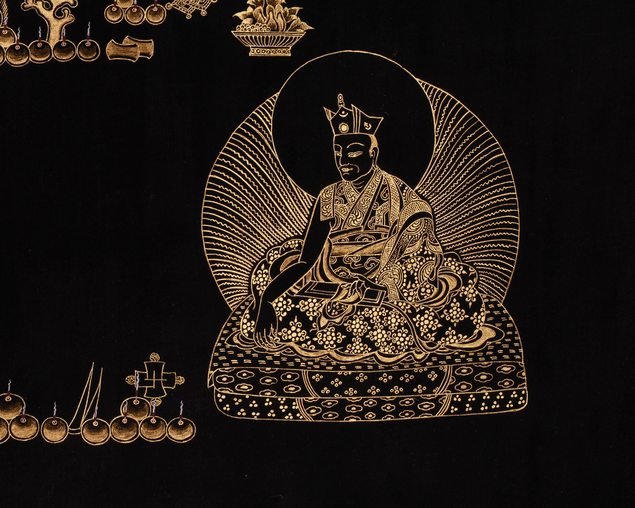 Traditional Thangka of Yuthok Yonten Gonpo | Master of Healing Wisdom