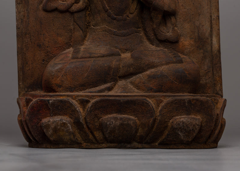 Hand-Carved Manjusri Bodhi Wooden Bodhisattva Statue