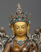 beautiful statue of green-tara