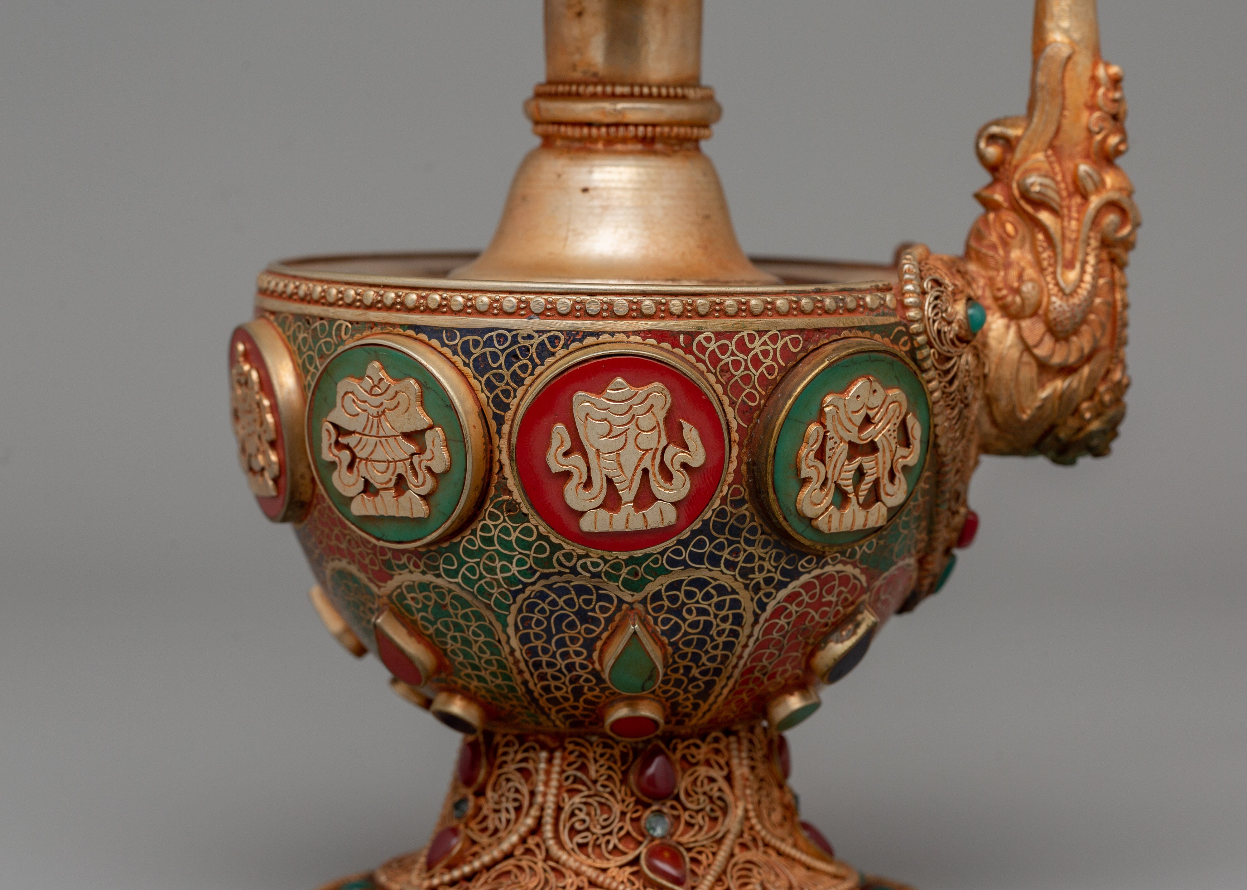 Tibetan Ritual Offering Bhumba | Sacred Tibetan Decor for Rituals and Prayer Spaces