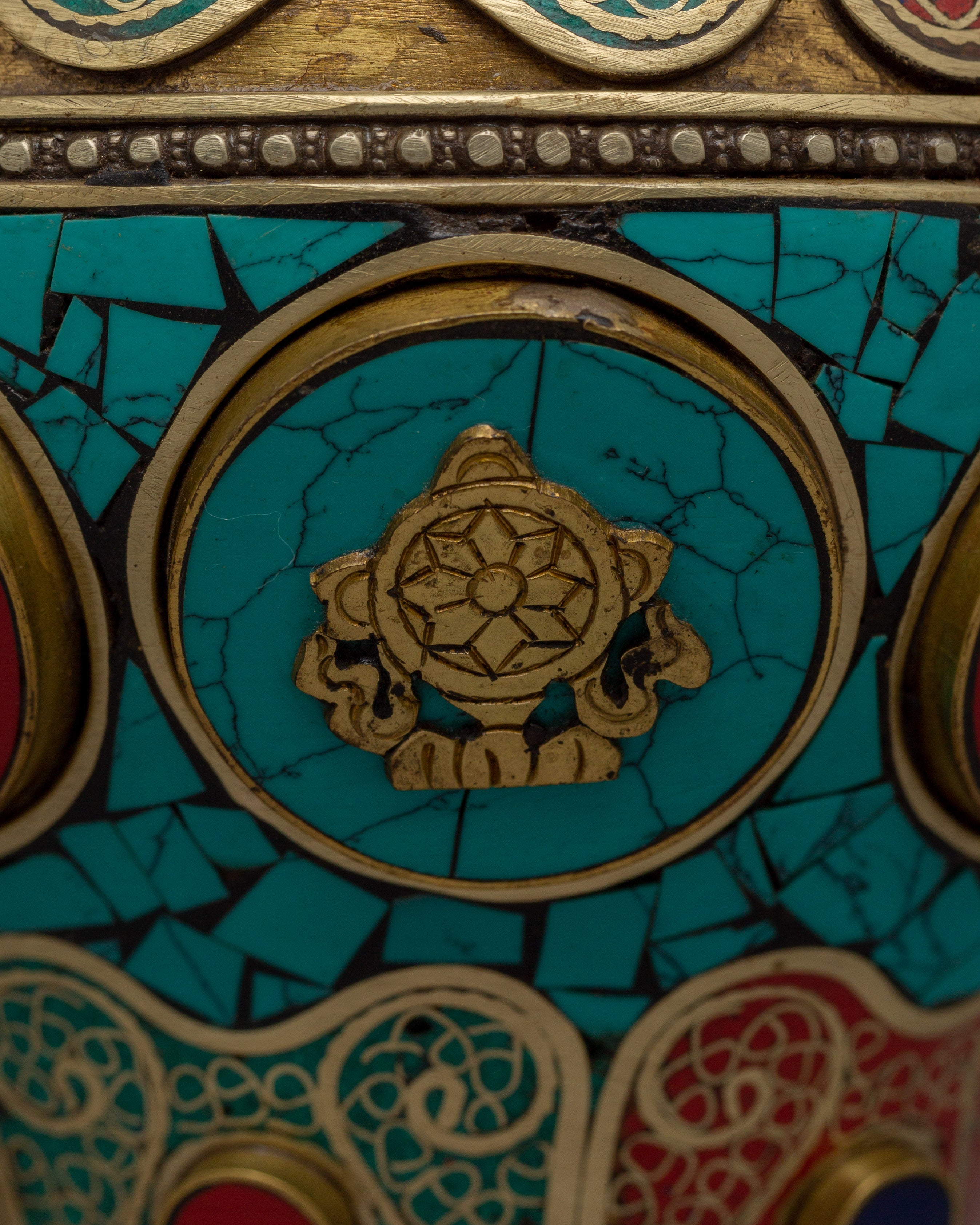 Tibetan Brass Flower Vase | Perfect for Floral Arrangements and Sacred Spaces
