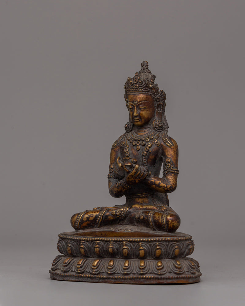 Vajradhara Buddha Statue | Hand-Carved Copper Sculpture