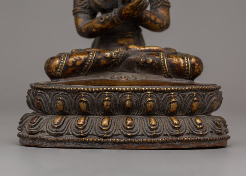 Vajradhara Buddha Statue | Hand-Carved Copper Sculpture