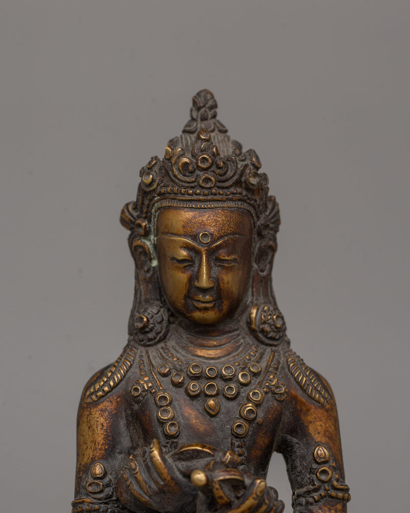 Vajradhara Buddha Statue | Hand-Carved Copper Sculpture