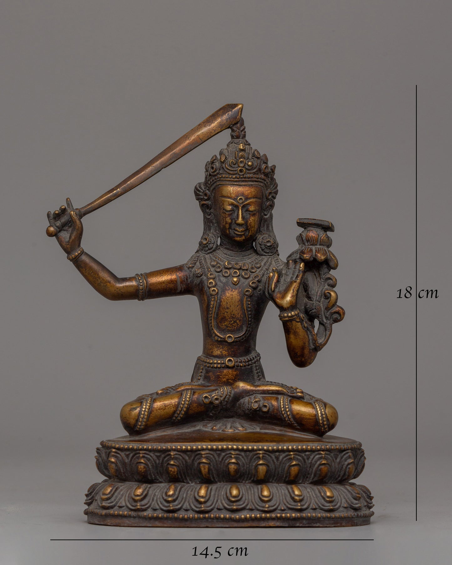 Handcrafted Manjushri Buddha Statue | Wisdom Deity Figurine