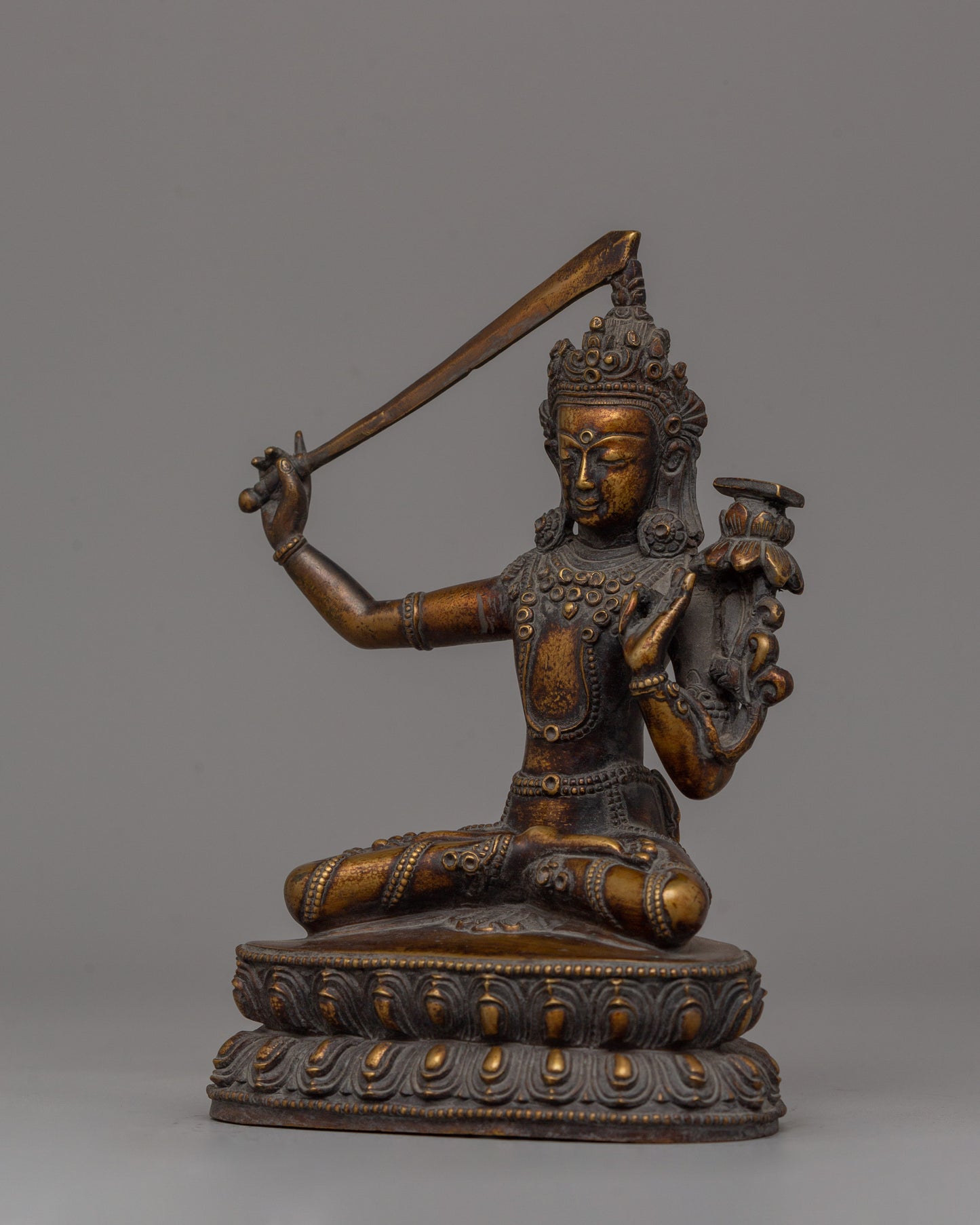 Handcrafted Manjushri Buddha Statue | Wisdom Deity Figurine