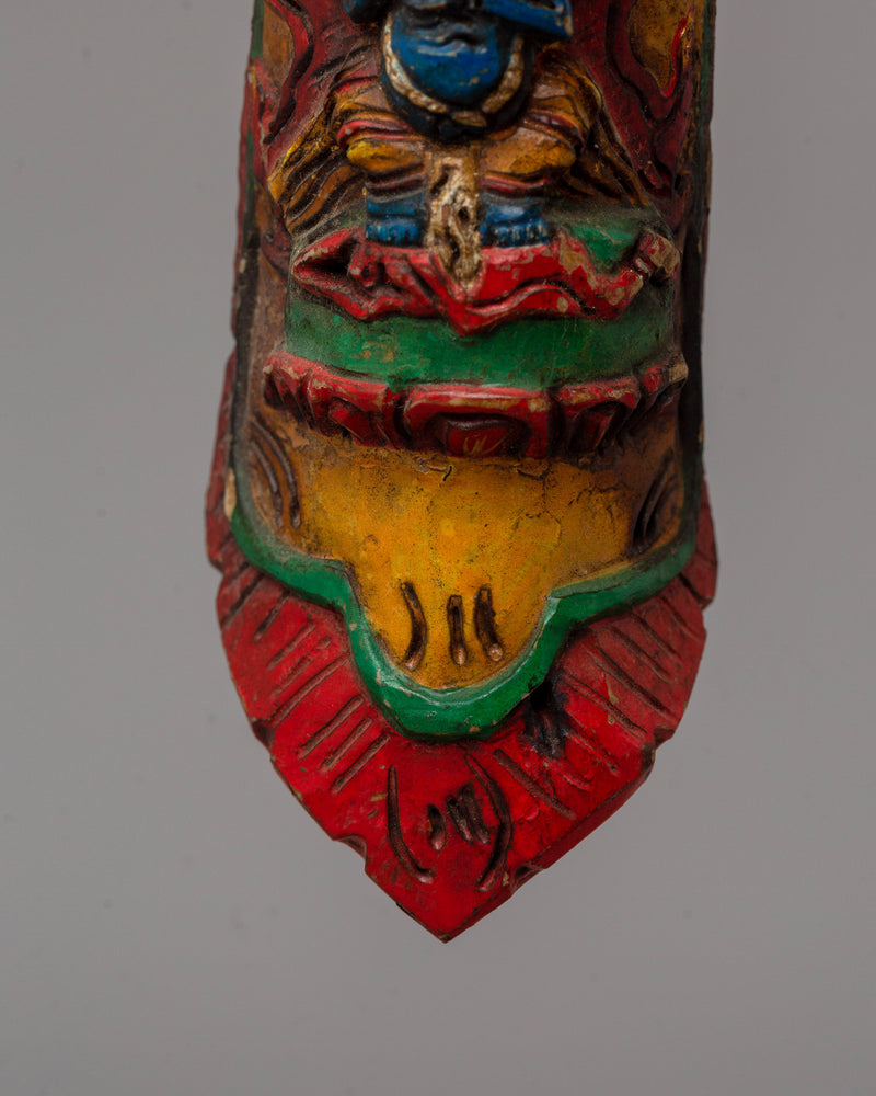 Sakya Mahakala Apron Ornament | Buffalo Bone Protector Apron Decor