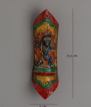 Mahakala Buffalo Bone Apron Ornament | Buddhist Ritual Artifact