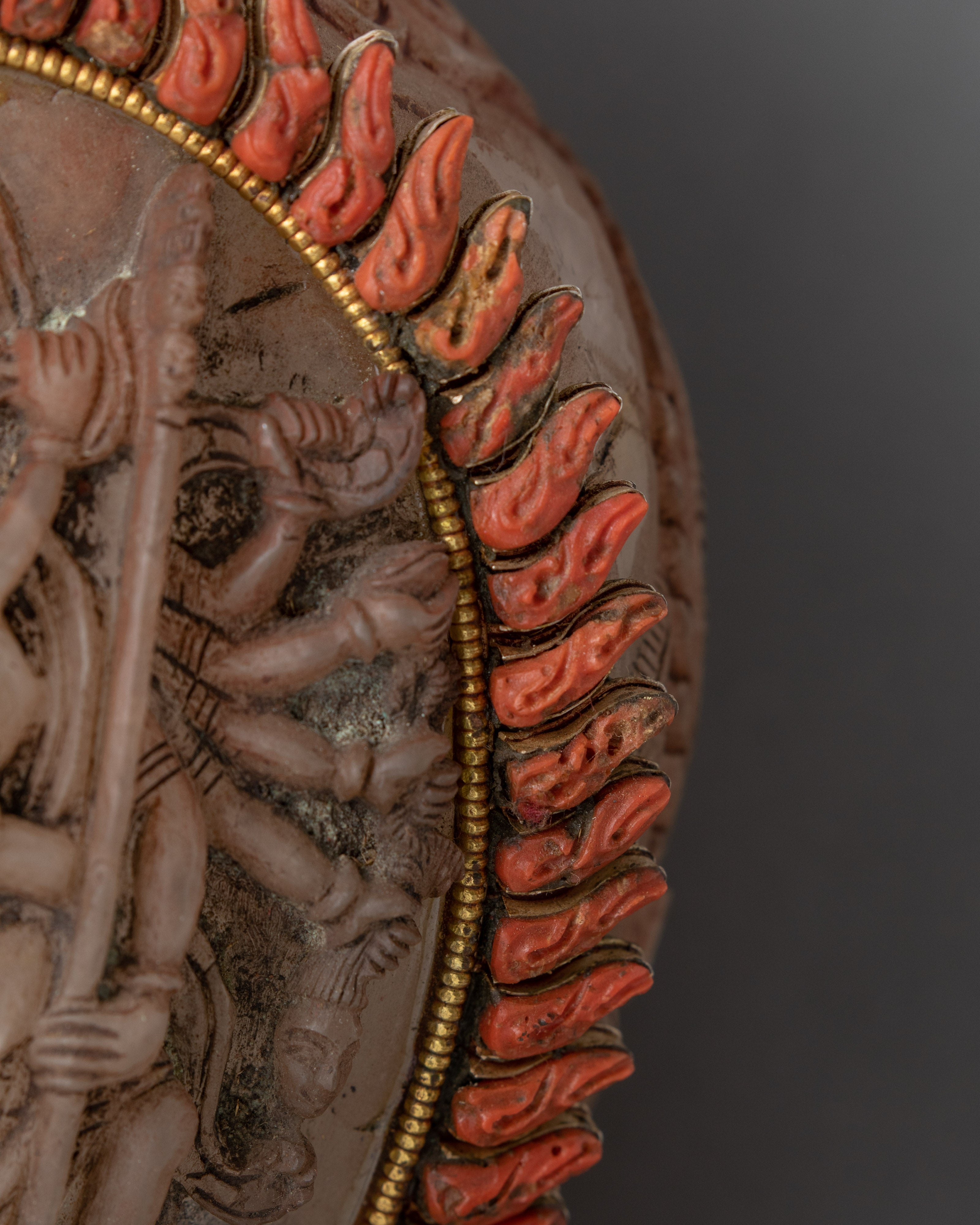 Chakrasamvara Crystal Conch Shell | Antique Handmade Shankha | Ritual Items for Home Decor