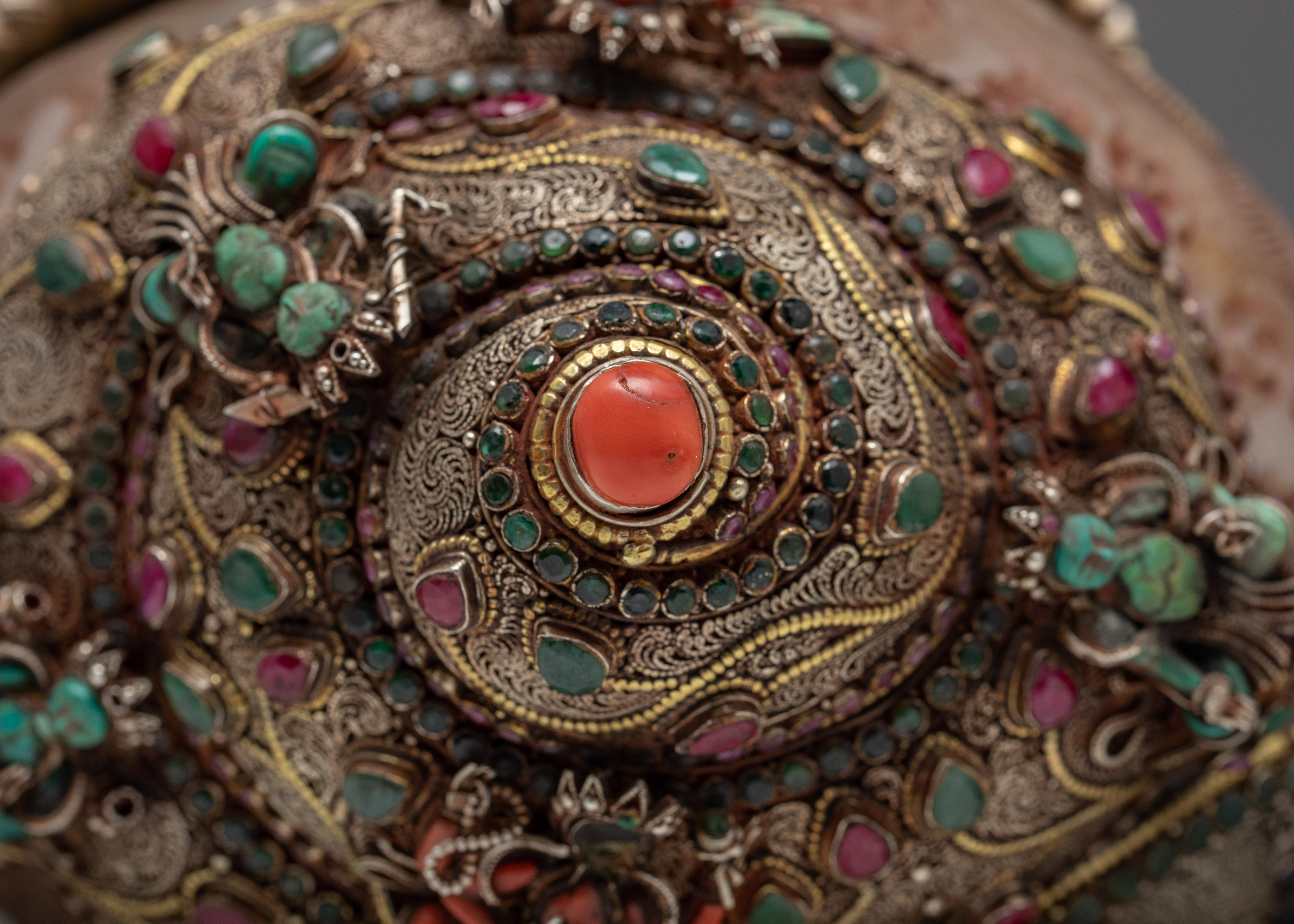 Chakrasamvara Crystal Conch Shell | Antique Handmade Shankha | Ritual Items for Home Decor