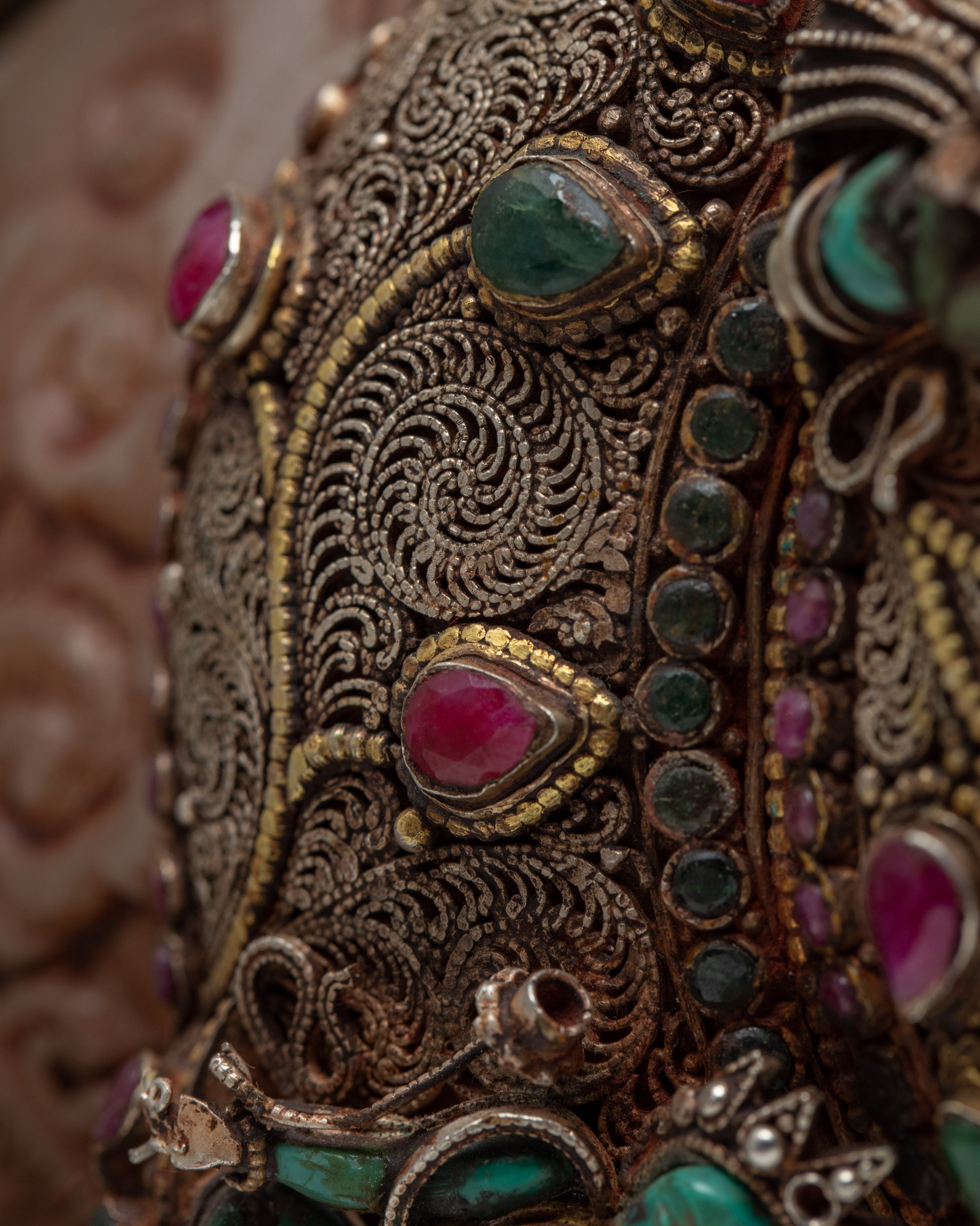 Chakrasamvara Crystal Conch Shell | Antique Handmade Shankha | Ritual Items for Home Decor