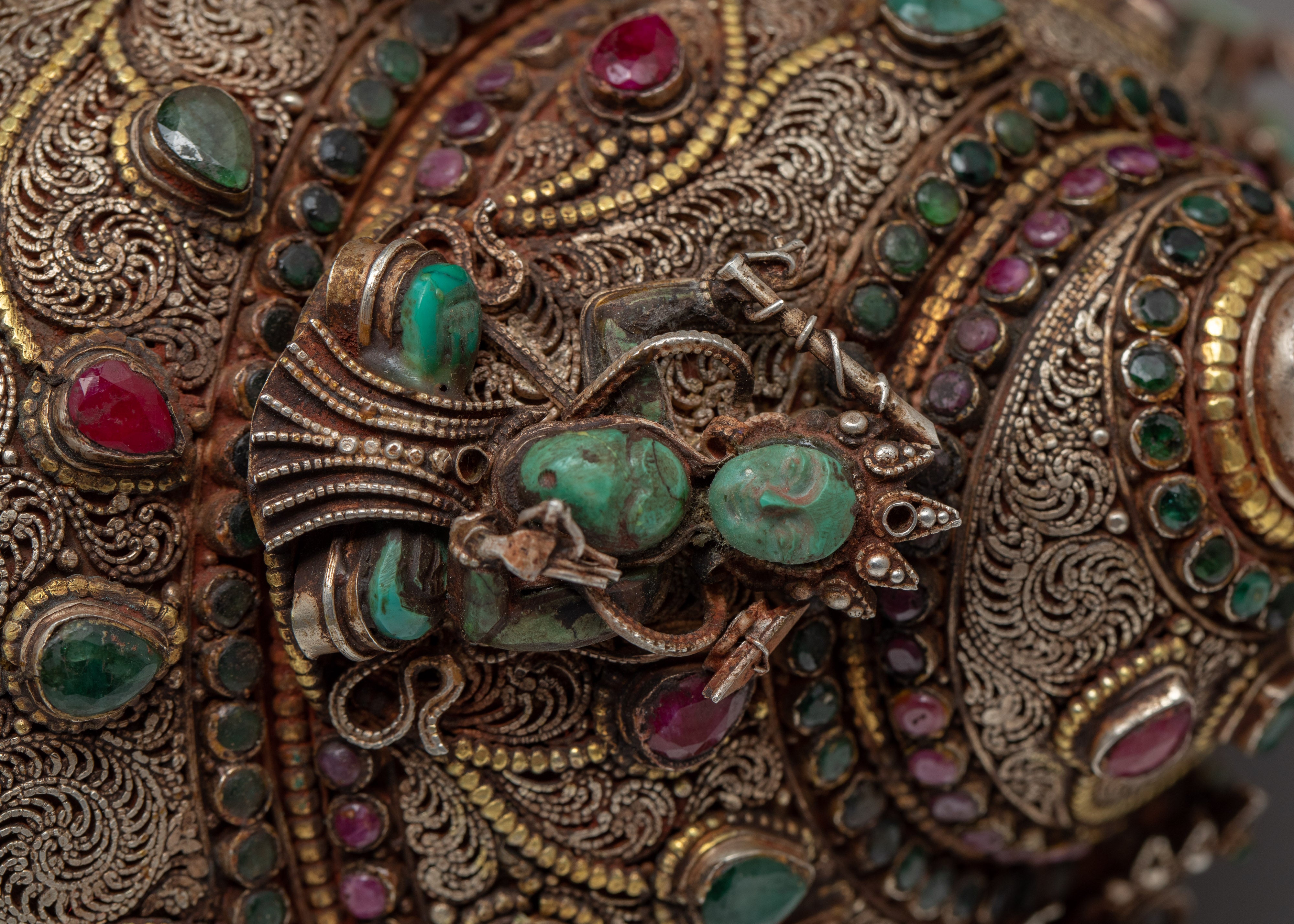 Chakrasamvara Crystal Conch Shell | Antique Handmade Shankha | Ritual Items for Home Decor