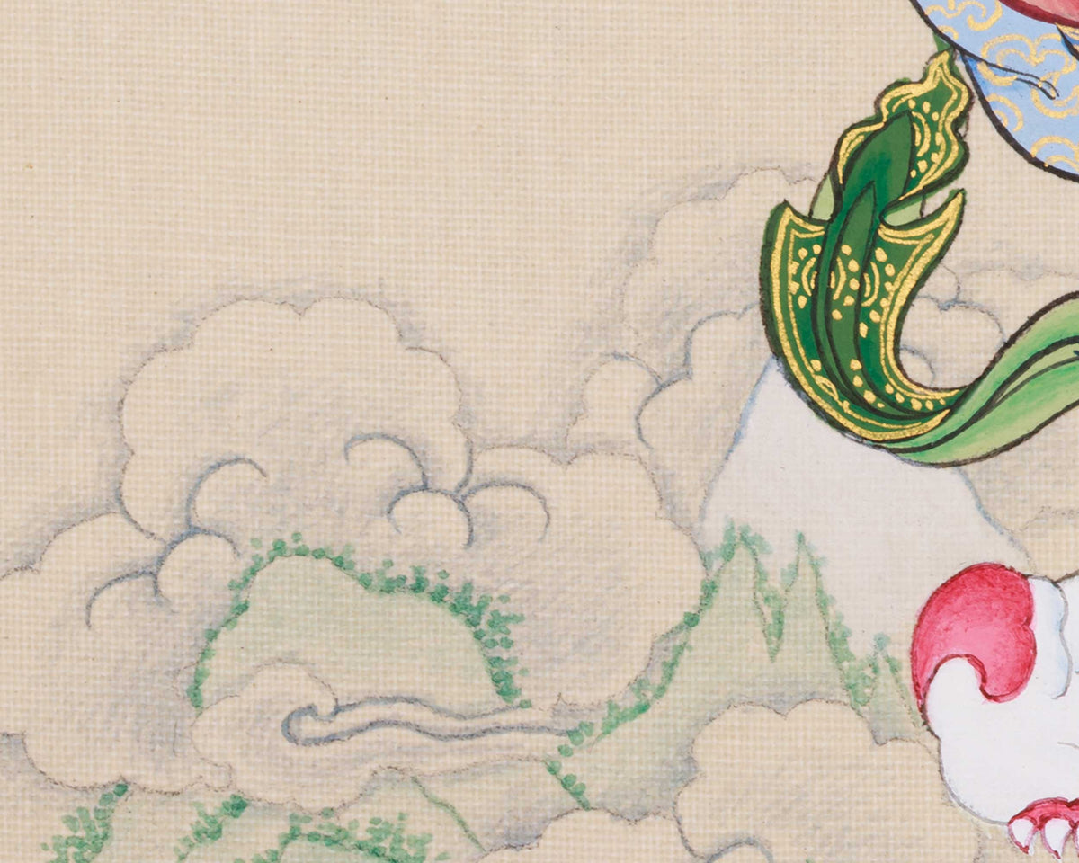 Original Hand-Painted Tsheringma, Longevity Goddess Thangka | Protector of Life