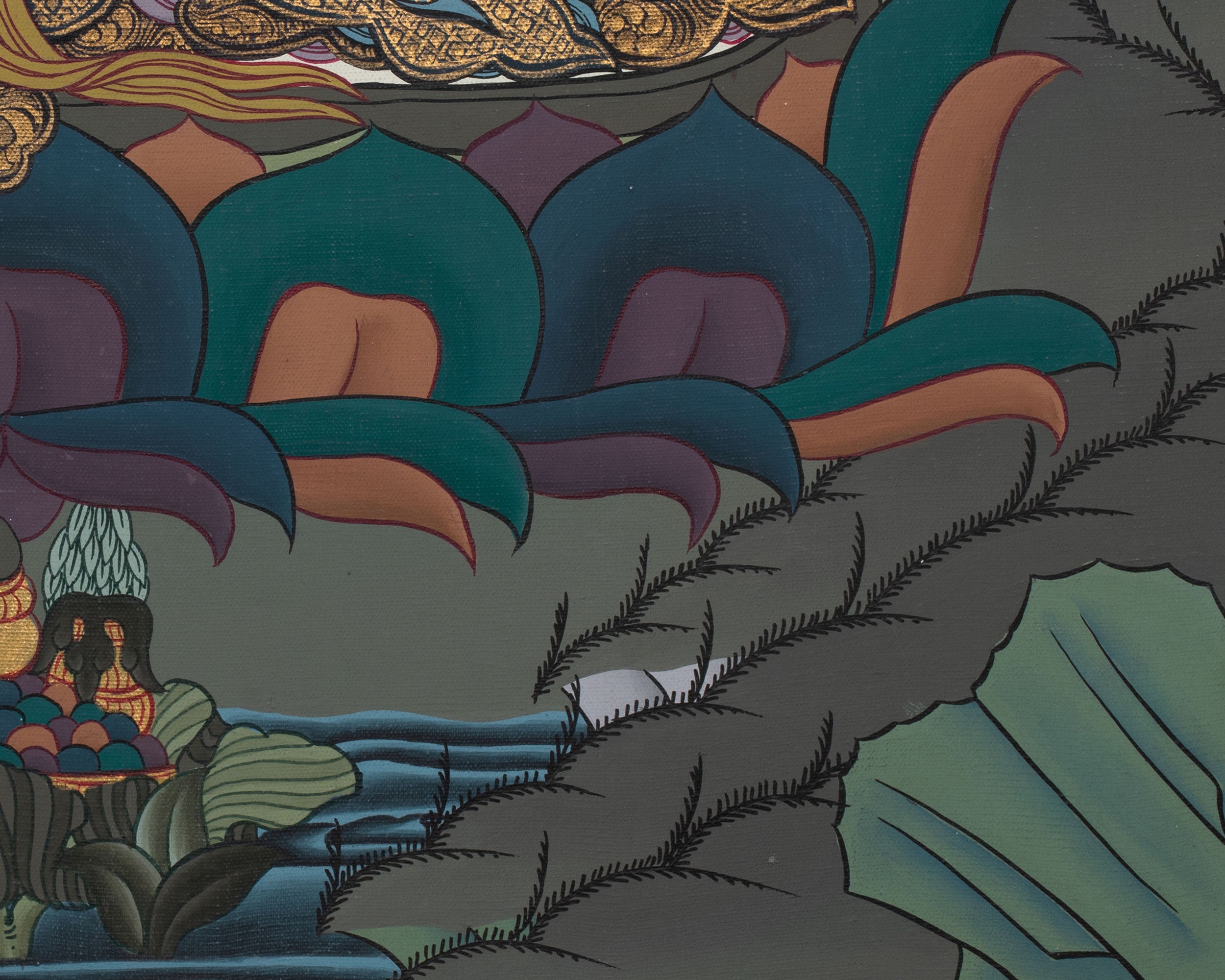 Amitayus Thangka Painting | Buddha of Infinite Life Wall Art