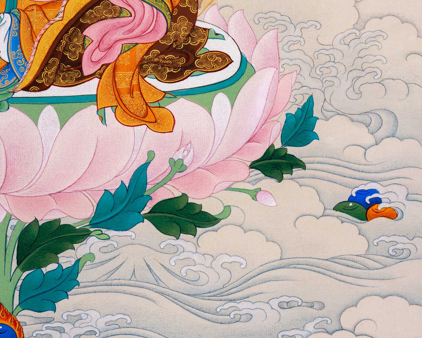 Traditional Tibetan Thangka of Padmasambhava | The Lotus Born Master