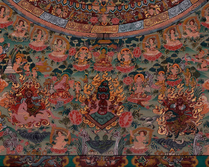 1000 armed Lokeshvara Thangka | Wall Decoration Painting