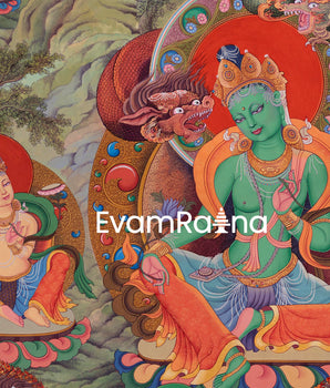 Mother Tara Traditional Thangka Print | The Female Buddha Depiction On A Newari Poster
