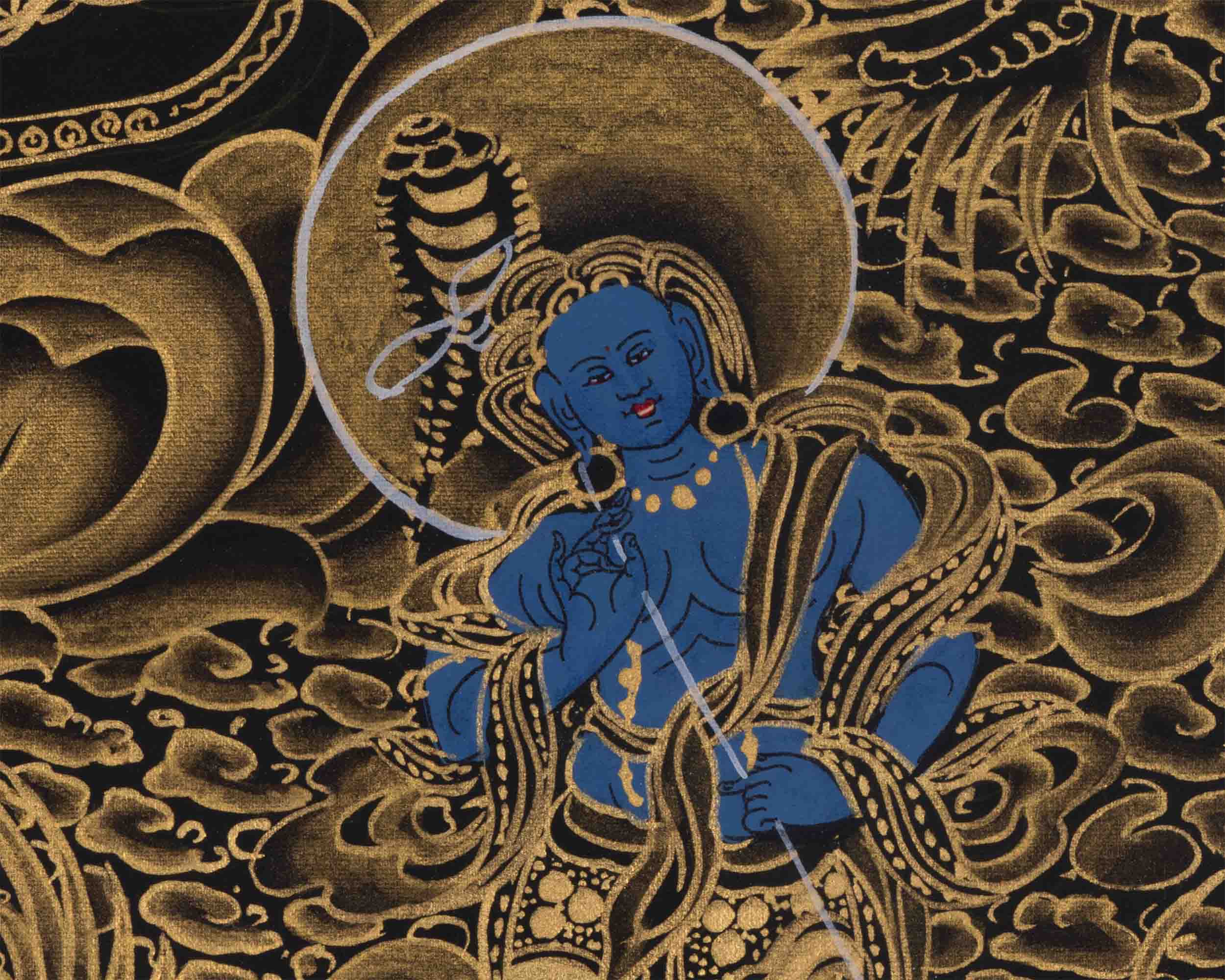 Arya Boddhisattva Manjushri Thangka | Wall Decor