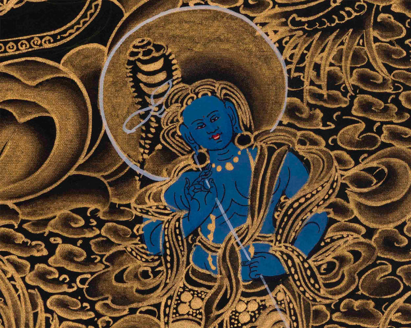 Arya Boddhisattva Manjushri Thangka | Wall Decor