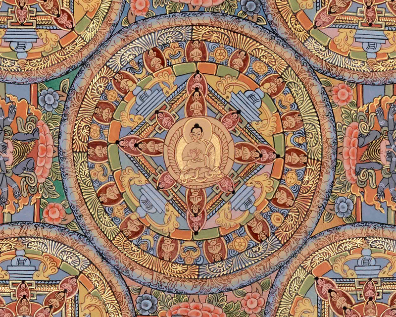 Tibetan Buddha Mandala Thangka | Tibetan Wall Decoration Painting