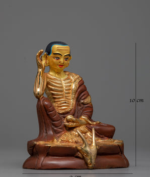 Yogi Milarepa Oxidized Statue | Icon of Ascetic Wisdom
