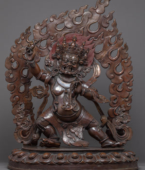 Wrathful Vajrapani Copper Sculpture
