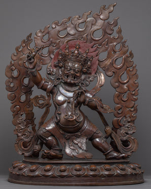Wrathful Vajrapani Copper Sculpture