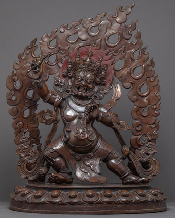 Wrathful Vajrapani Copper Sculpture