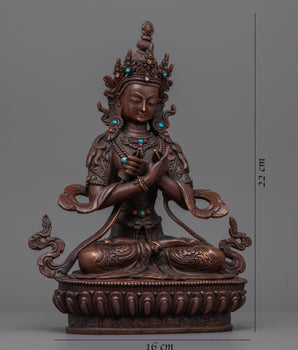 Traditionally Hand-Carved Vajradhara Mudra Practice Statue | Traditional Buddhist Art