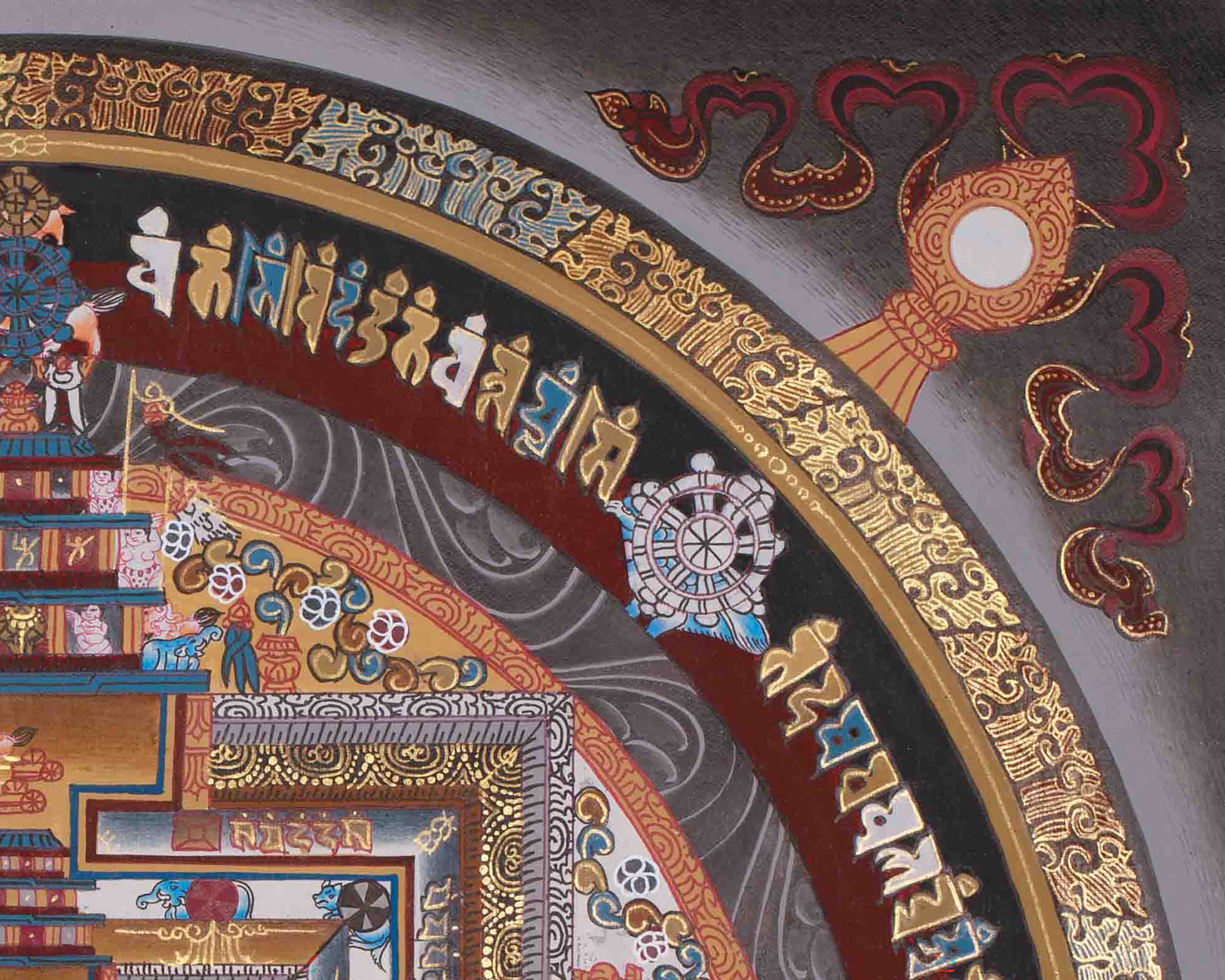 Sacred Wheel of Time Mandala | Spiritual Awakening | Kalachakra Art