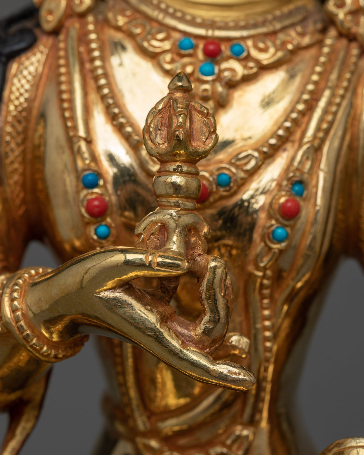 Majestic Vajrasattva Oxidized Copper Statue | Handcrafted Symbol of Purity