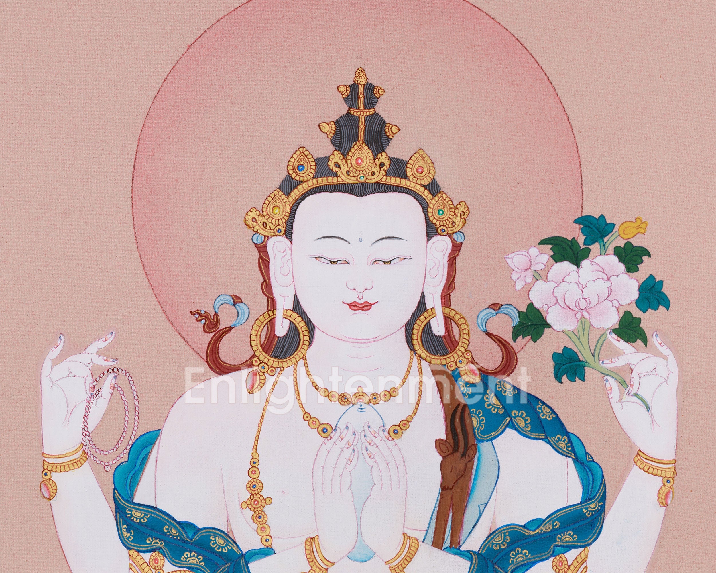 Chenrezig Buddha Painting | Deity of Universal Compassion and Boundless Mercy