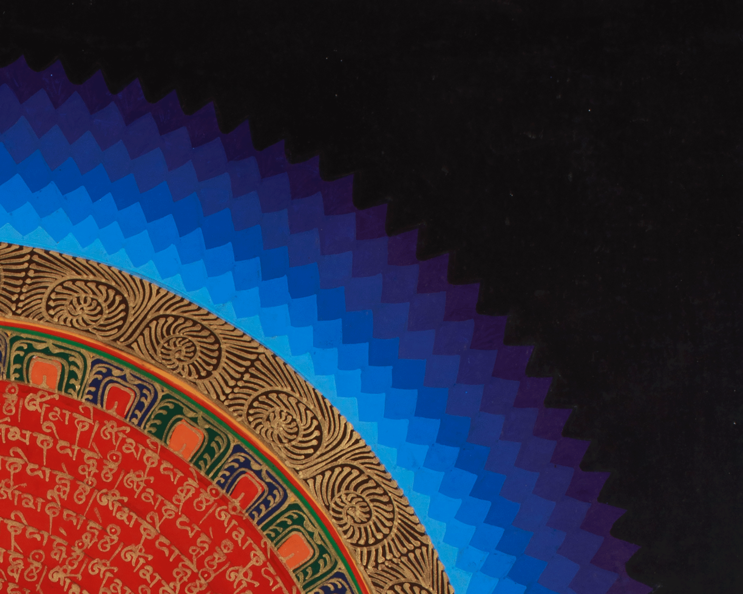 Buddhist Thangka of Mantra Mandala | Sacred Wall Hanging Art