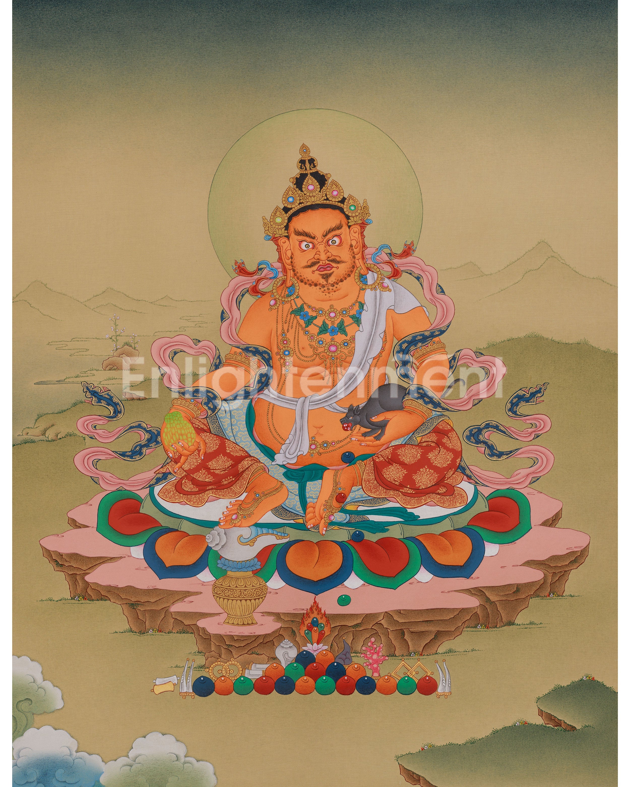 Dzambhala Wealth God Thangka 