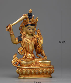 Manjushri Small 12cm Statue | A Symbol of Wisdom and Enlightenment